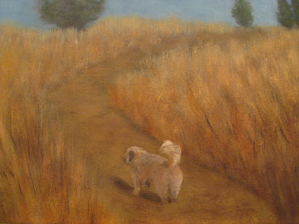 Lorna Pray "Out For A Stroll" Oil