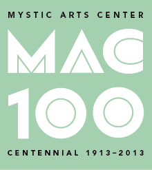 MAC 100Mystic Arts Center Centennial Logo