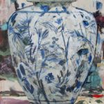 Janvier Miller, Chinese Vase, Acrylic on canvas